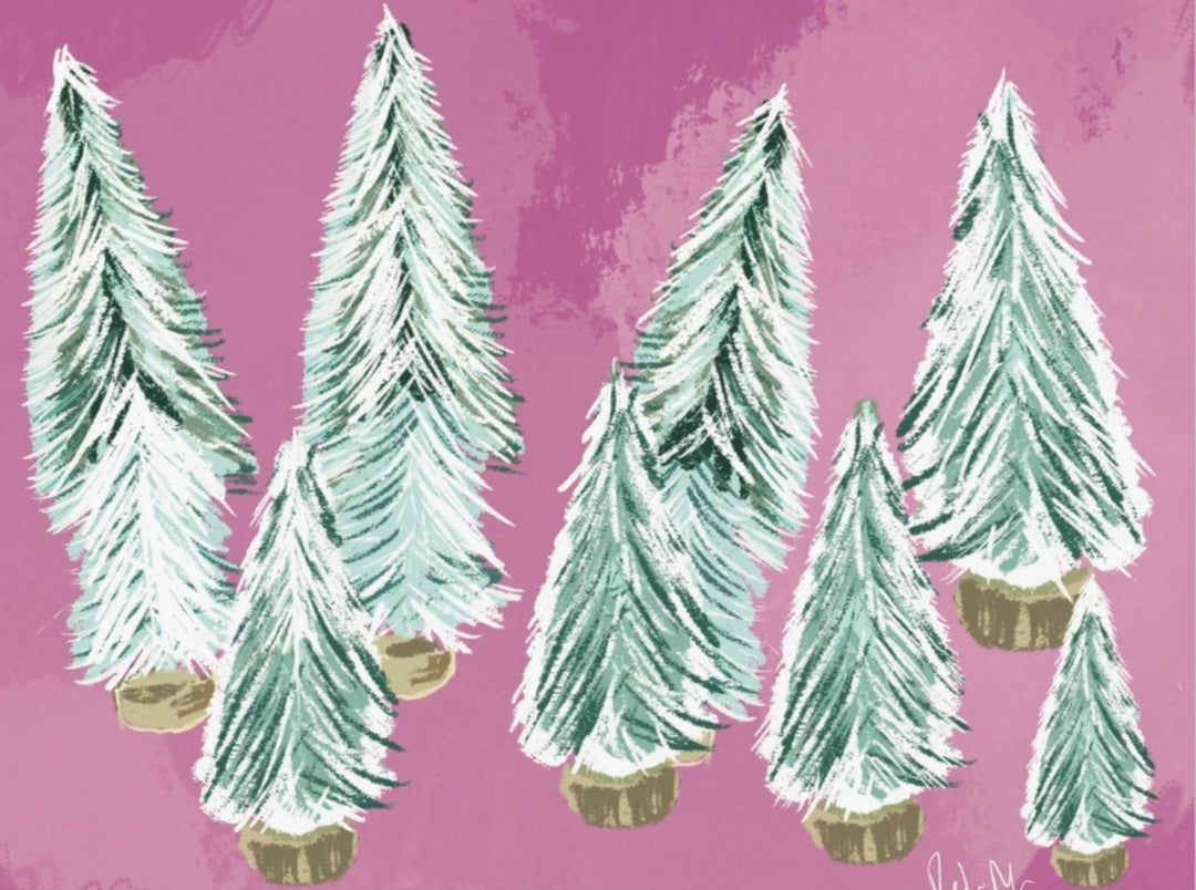 BOTTLE BRUSH TREES - Note Card