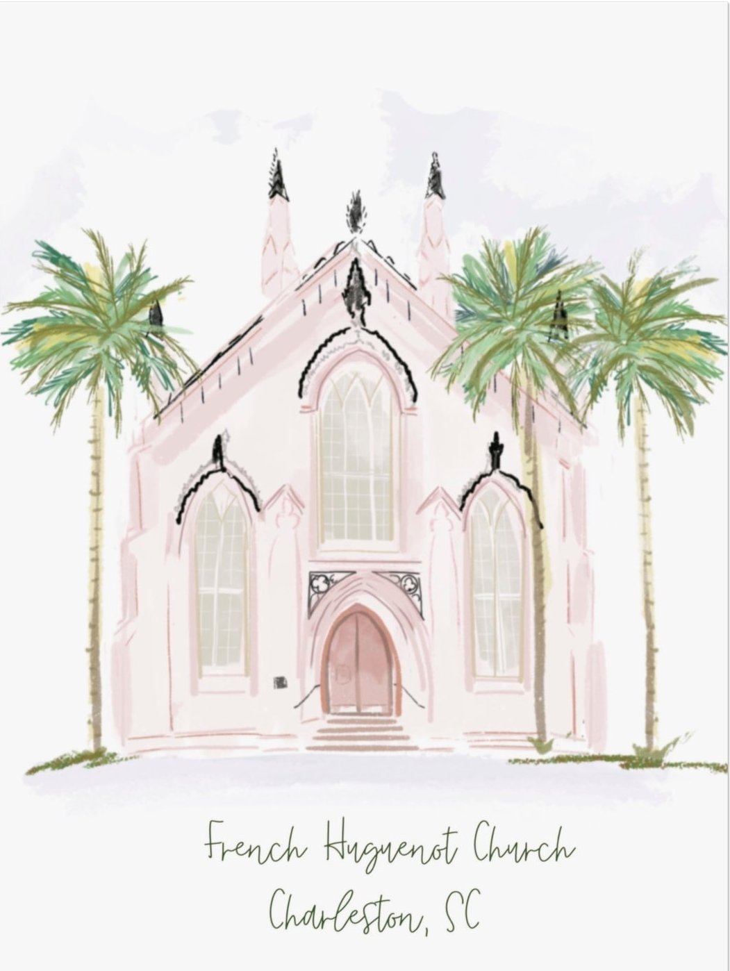 FRENCH HUGUENOT CHURCH - Note Card