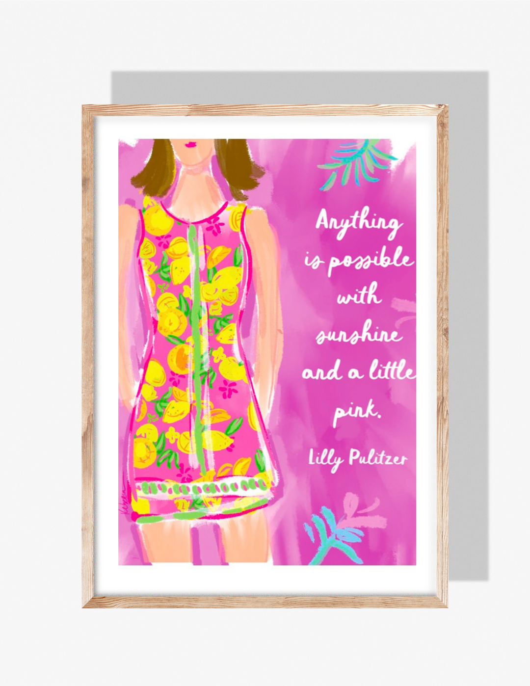 LILLY PULITZER PINK & SUNSHINE - Art Print