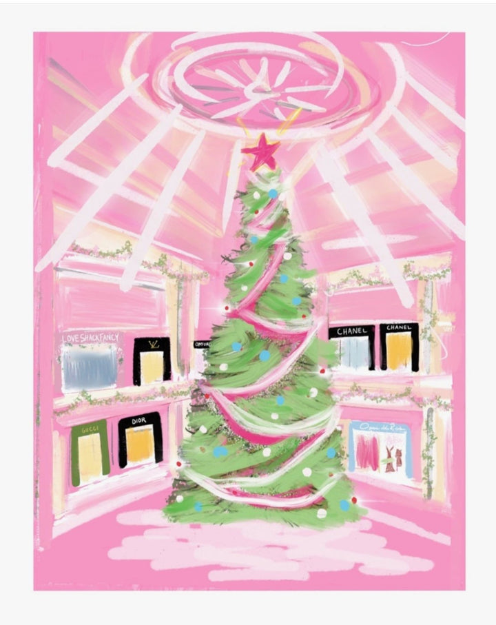 DASHING THROUGH THE MALL - Art Print