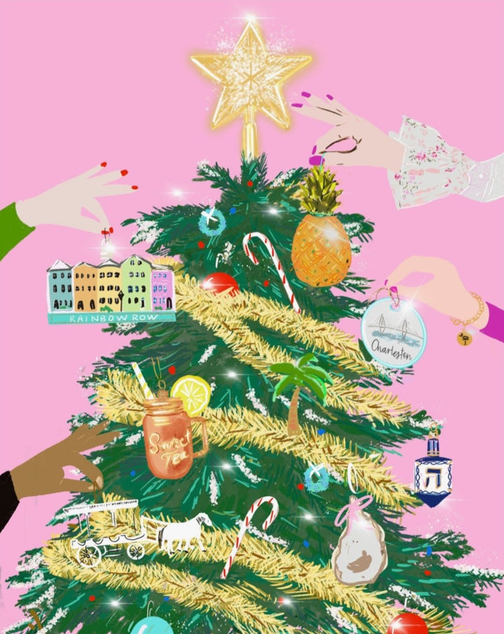 A VERY CHARLESTON CHRISTMAS- Art Print