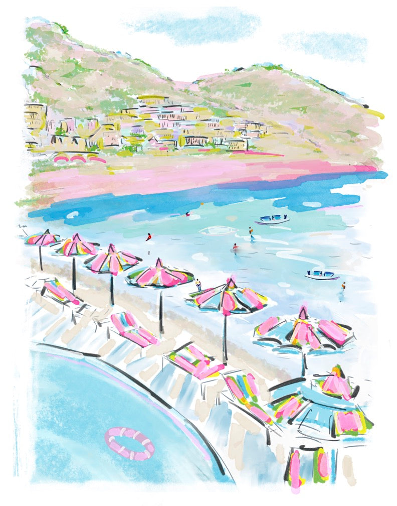 AMALFI UMBRELLAS - Note Card