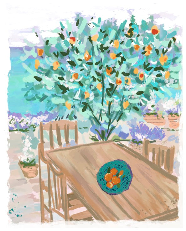 DINNER IN GREECE - Note Card