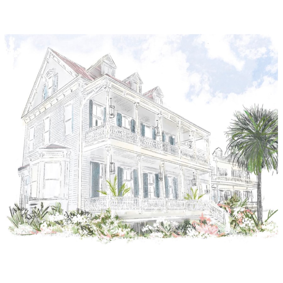 GUESTHOUSE CHARLESTON - Art Print