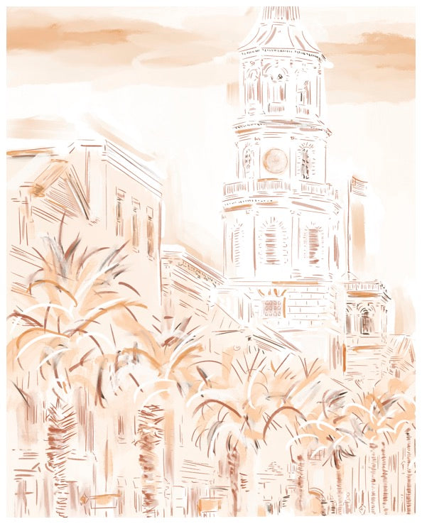 SUNSET IN CHARLESTON - Note Card