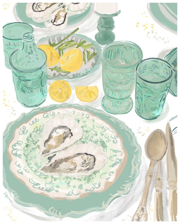 OYSTER DINNER - Note Card