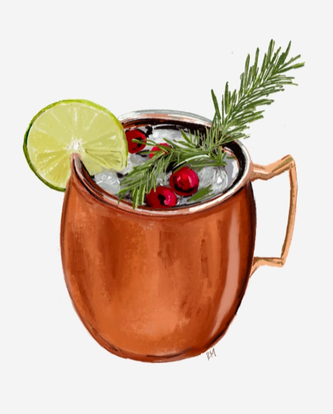 CHRISTMAS MULE - Note Card