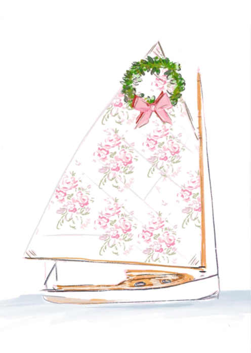 HOLIDAY SAILBOAT - Note Card