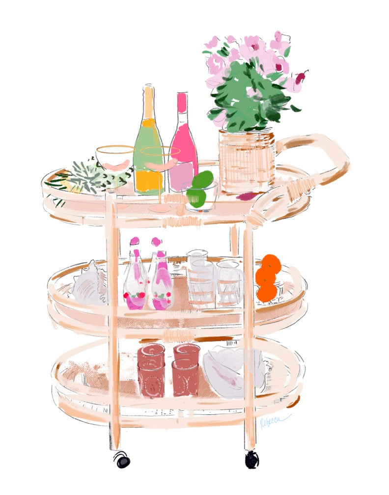 BAR CART - Note Card