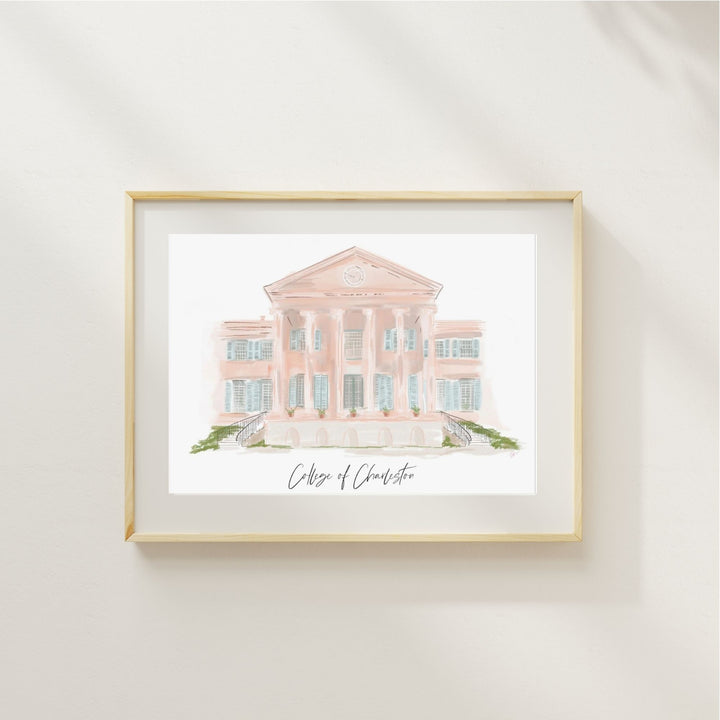 COLLEGE OF CHARLESTON - Art Print