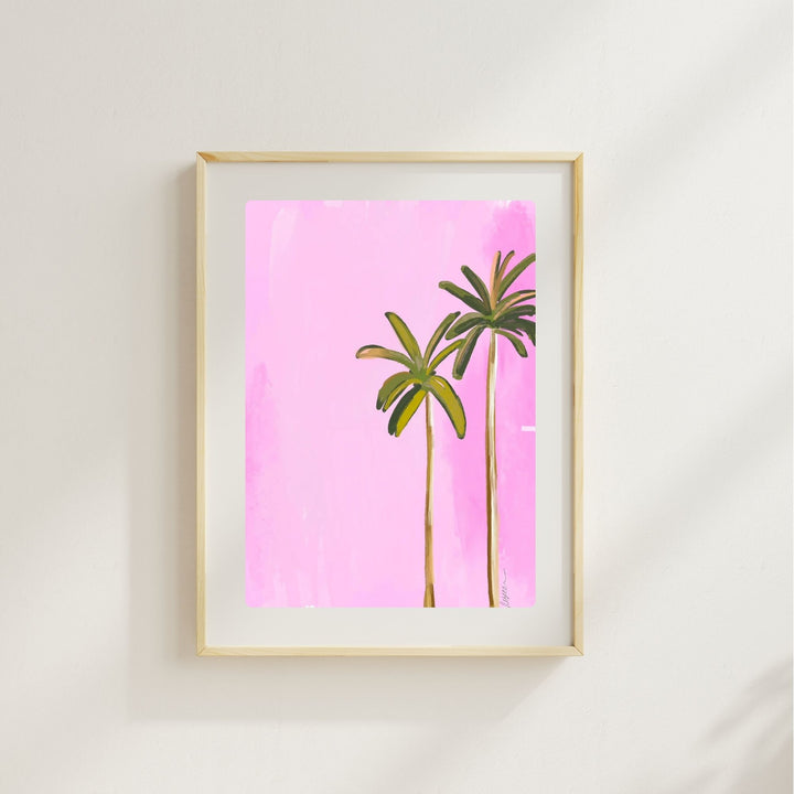 PINK PALMS - Art Print