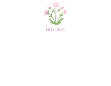PREPPY PINK BOW WITH GREEN - Custom Stationery
