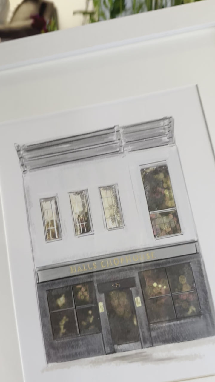 Favorite Restaurant, Gift, Memory Artwork