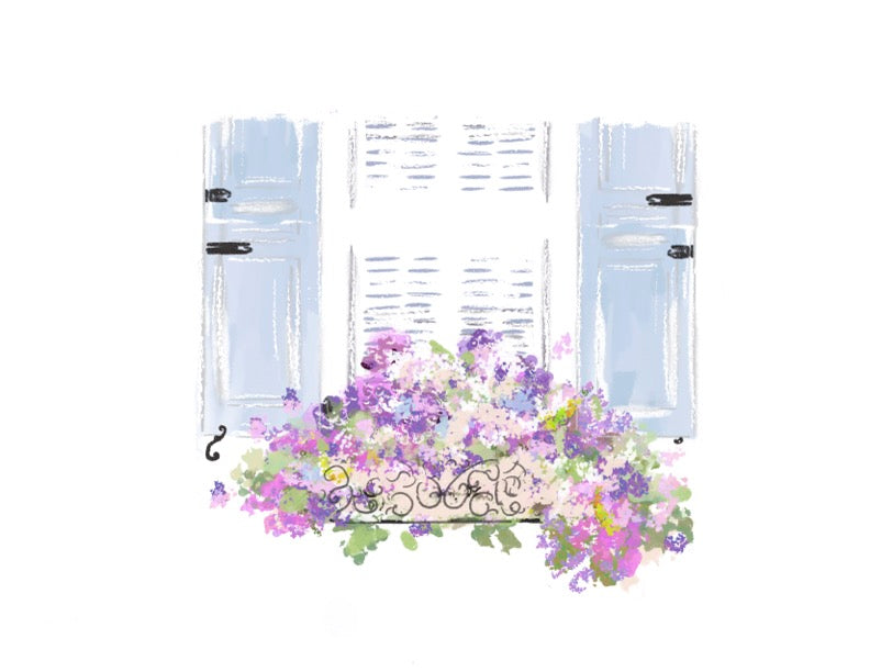 WINDOW IN THE SPRING - Note Card