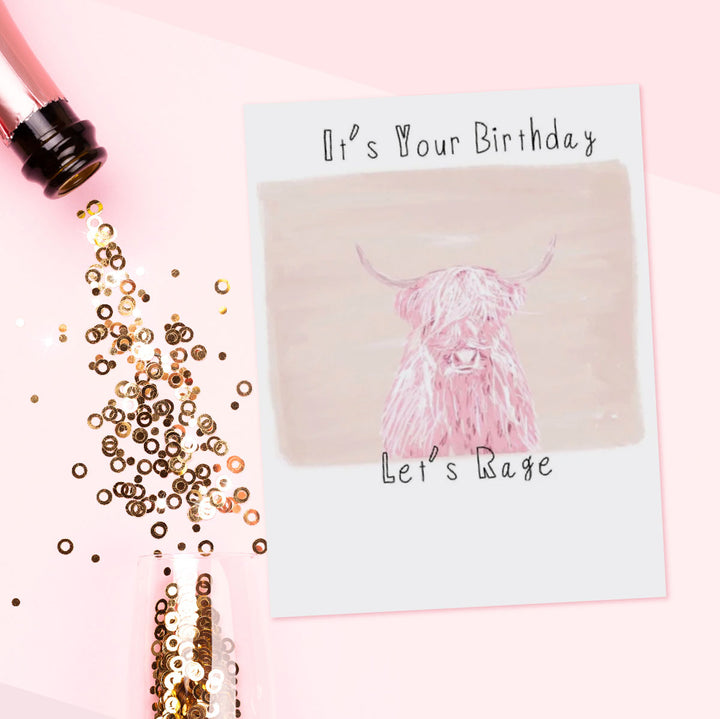 IT'S YOUR BIRTHDAY, LET'S RAGE - Note Card (Set of 3)