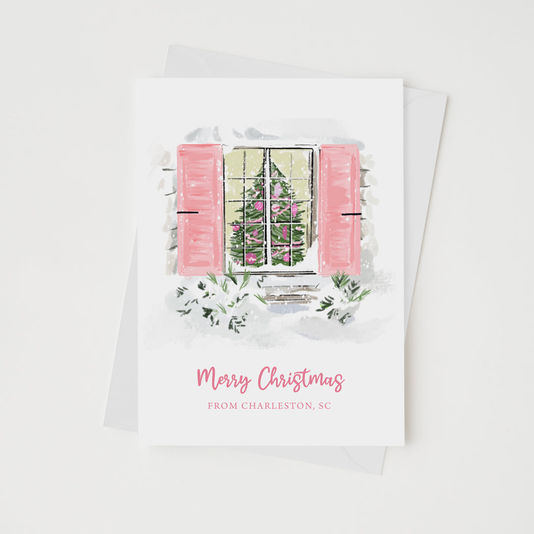 MERRY CHRISTMAS WINDOW - Note Card