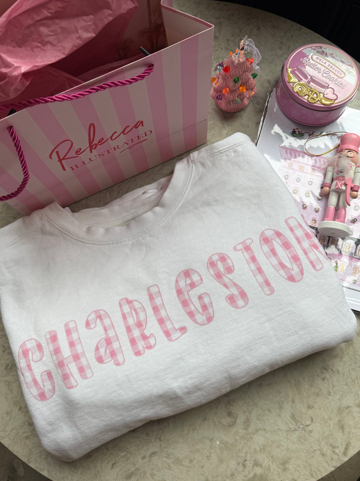 GINGHAM Sweatshirt Charleston Pink