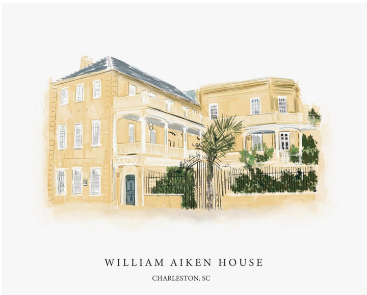 WILIAM AIKEN HOUSE - Art Print