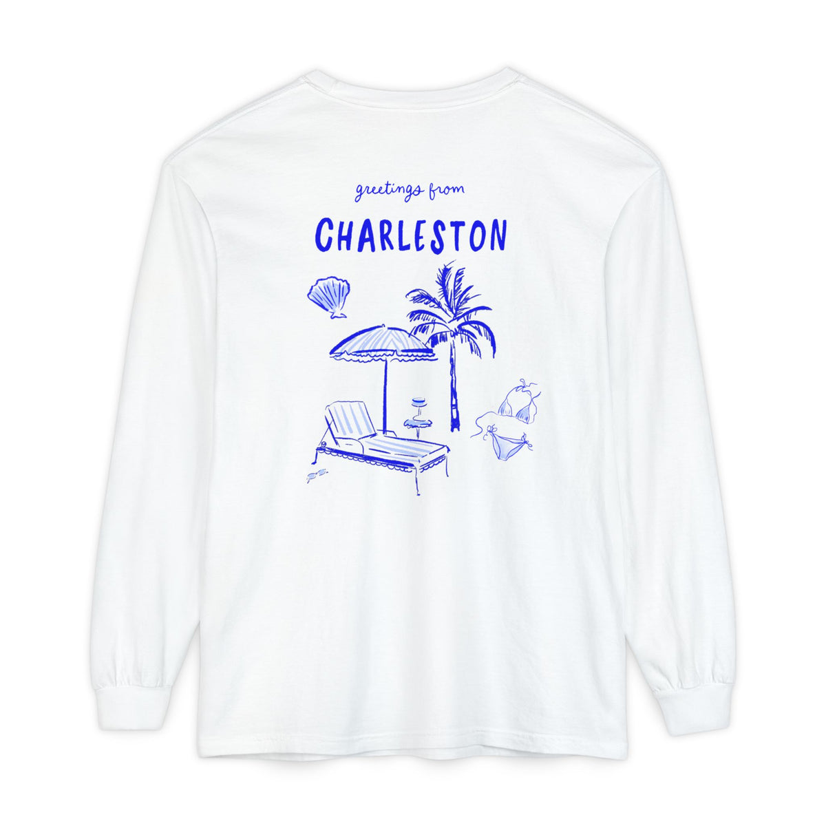 GREETINGS FROM CHARLESTON-Long Sleeve Tee
