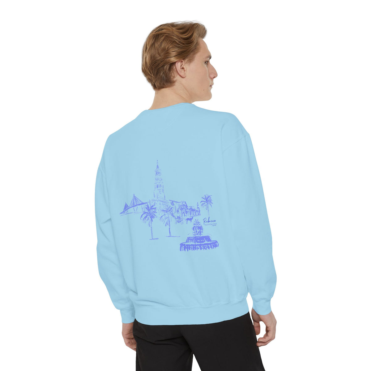 TWO TONED-CHARLESTON SKYLIN-Comfort Colors Crewneck