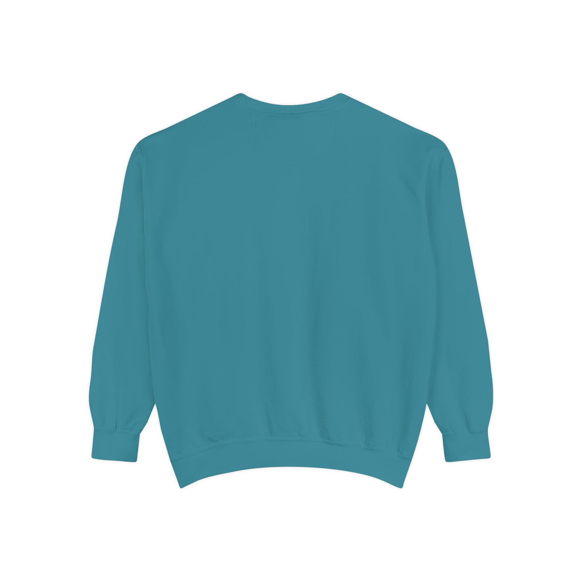Teal crewneck sweatshirt featuring Charleston hand-lettered script in white
