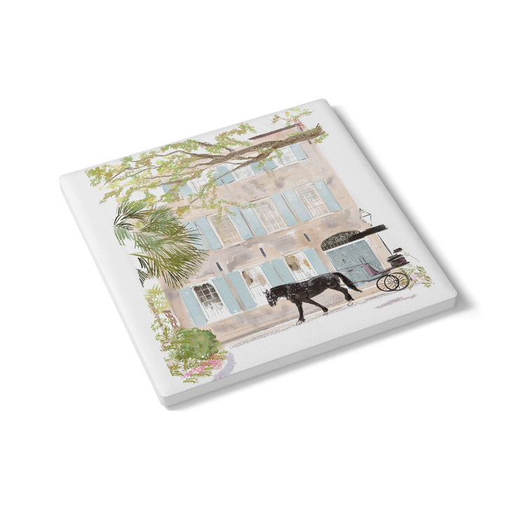 Black Horse-Ceramic Coaster