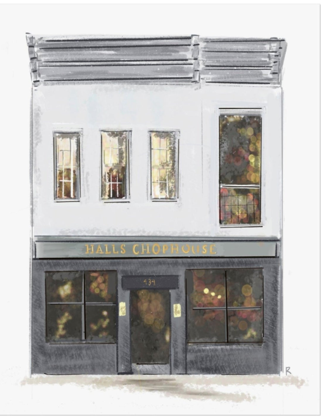 HALL'S CHOPHOUSE - Art Print