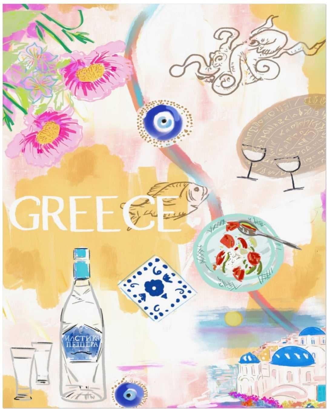 GREECE POSTER - Art Print