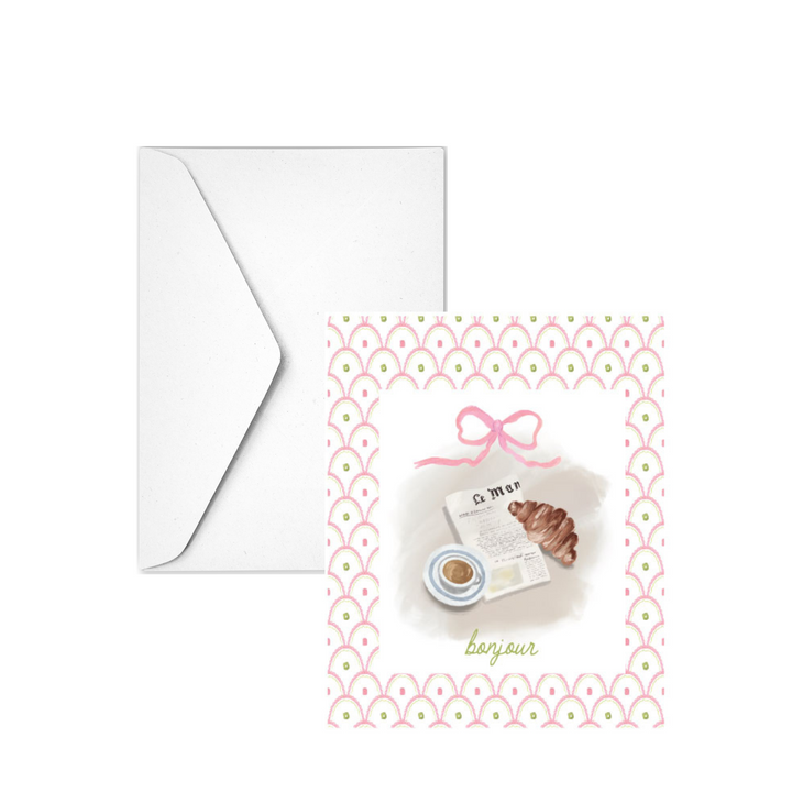 BONJOUR - Note Card