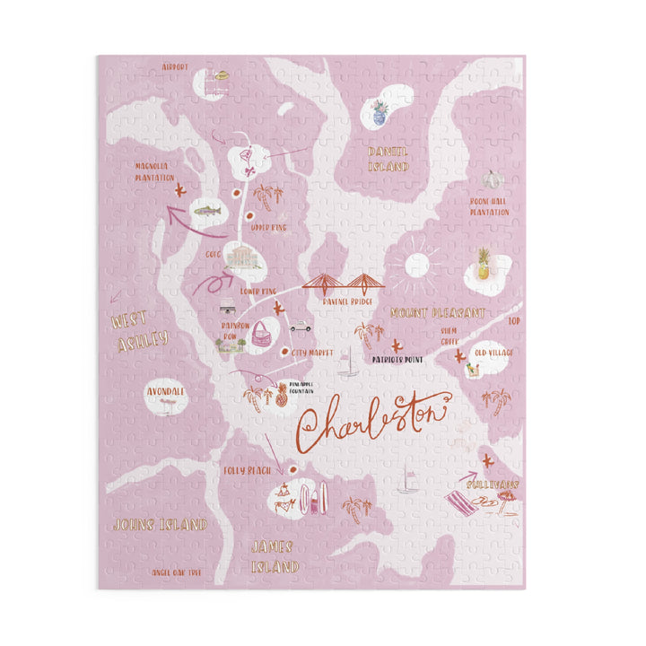 CHARLESTON MAP - Puzzle (120, 252, 500-Piece)