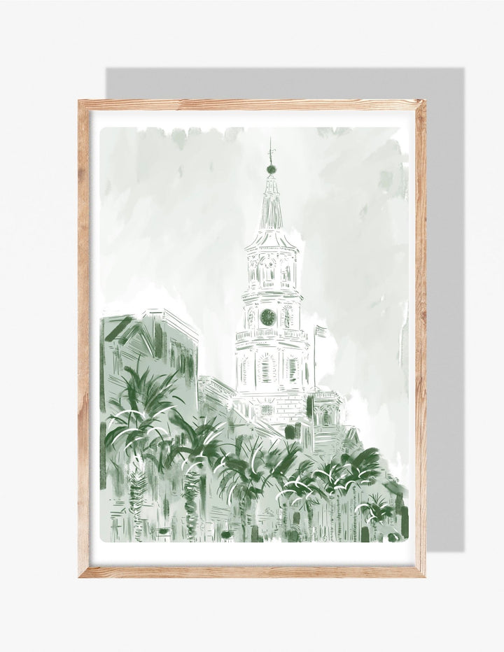 GREEN IN CHARLESTON - Art Print