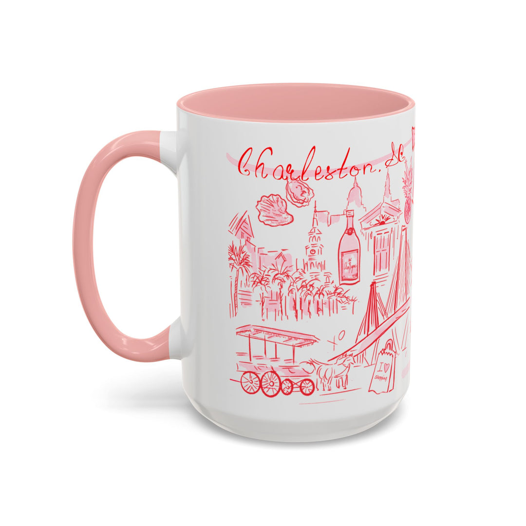 Pink & Red Everything Charleston Mug, 11oz