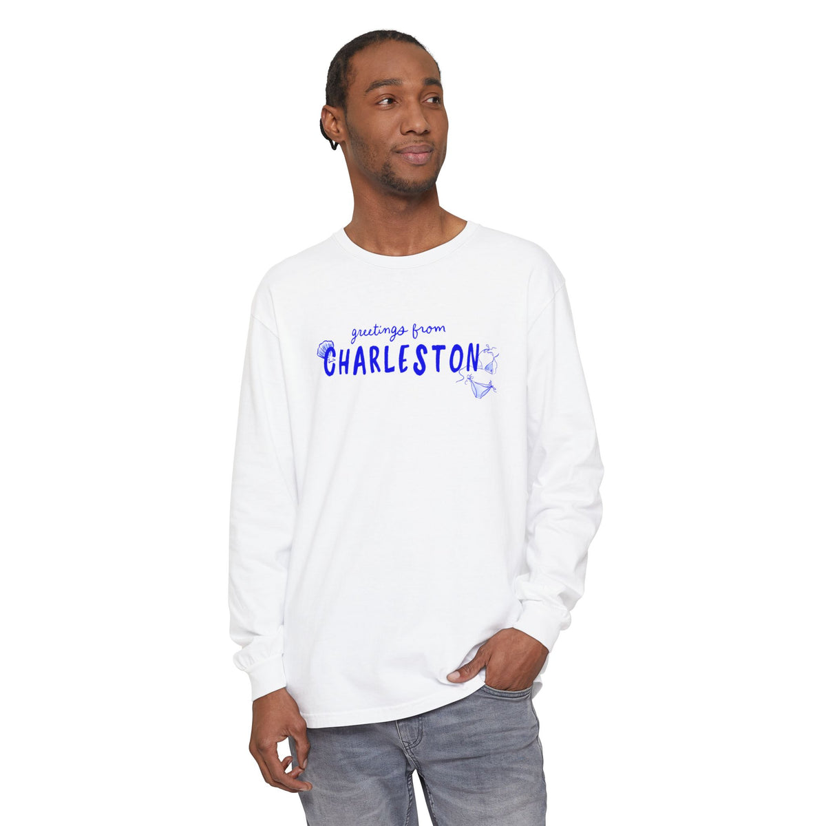 GREETINGS FROM CHARLESTON-Long Sleeve Tee