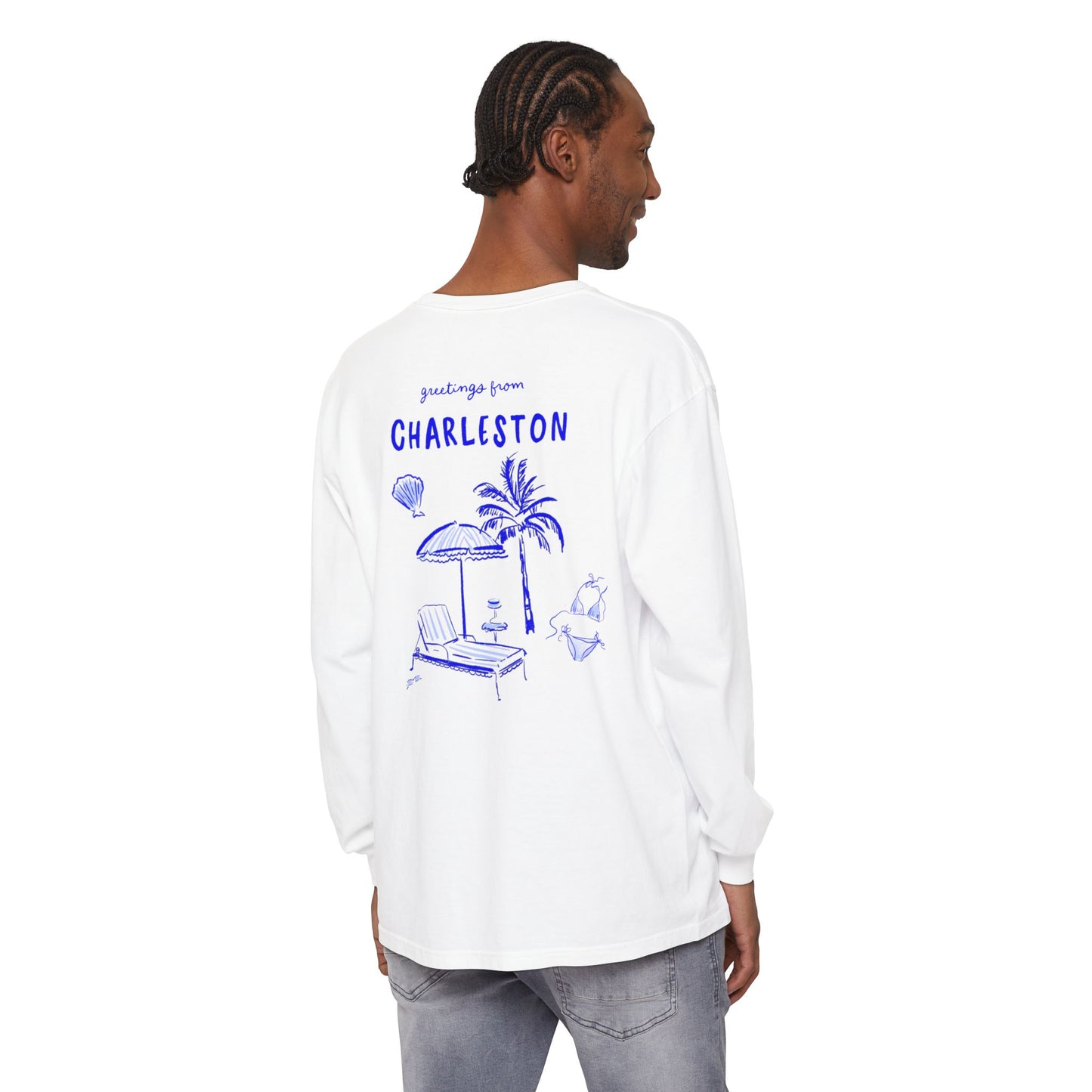 GREETINGS FROM CHARLESTON-Long Sleeve Tee