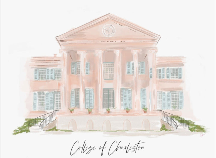 COLLEGE OF CHARLESTON - Art Print