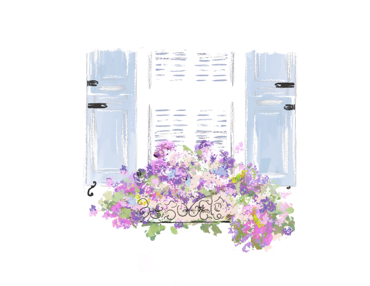 WINDOW IN THE SPRING - Art Print