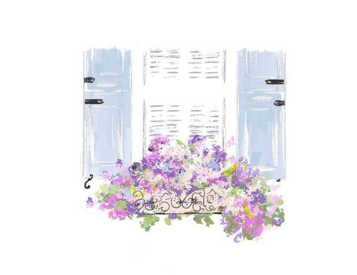 WINDOW IN THE SPRING - Art Print