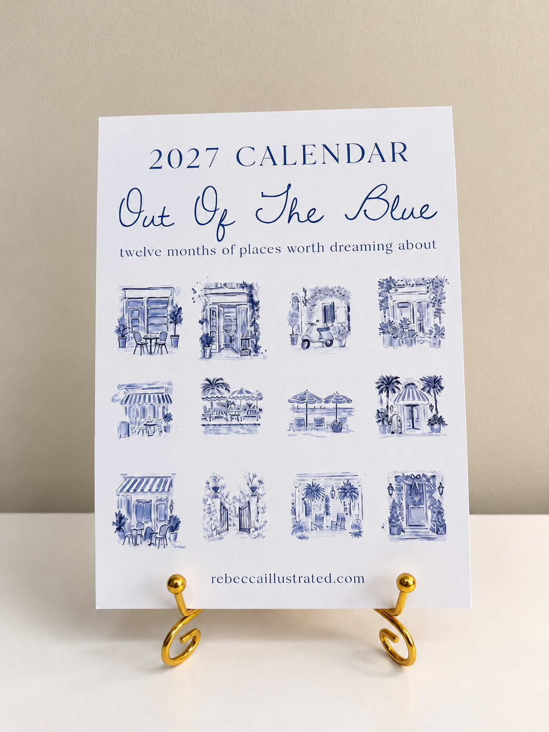 Out of the Blue 2027 Desk Calendar