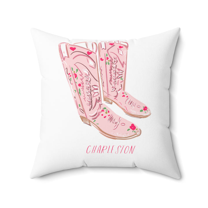PINK COWBOY BOOT CHARLESTON - Pillow