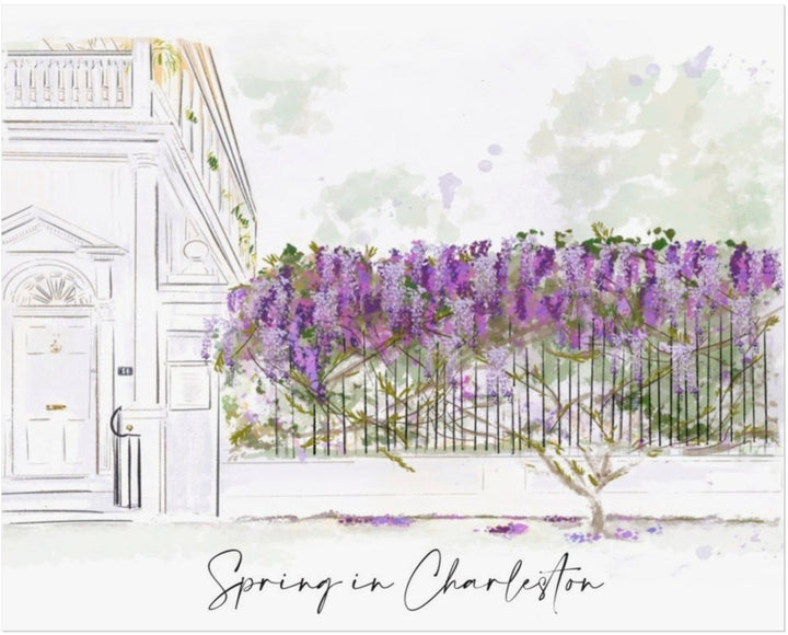 WISTERIA IN SPRING -Art Print