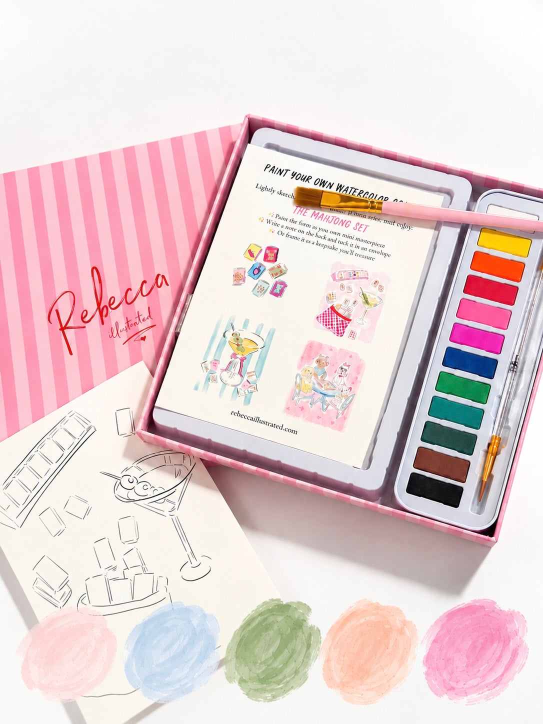 PAINT YOUR OWN: Watercolor Kit- Mahjong