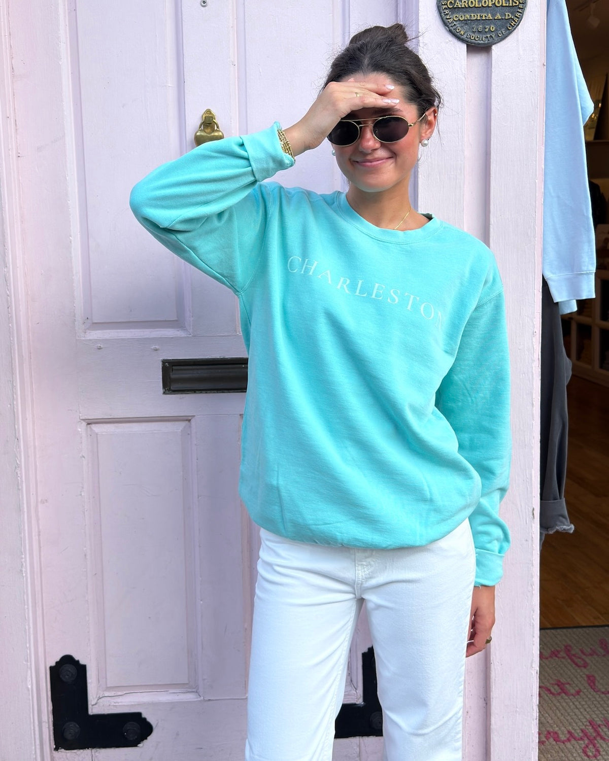 TWO TONED-CHARLESTON SKYLINE-Comfort Colors Crewneck