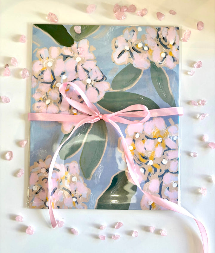 BLUSH HYDRANGEAS-Art Print