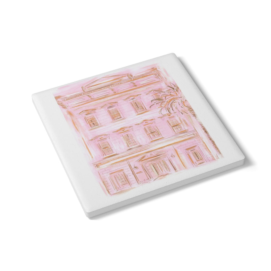 PINK IN CHARLESTON - Ceramic Coaster