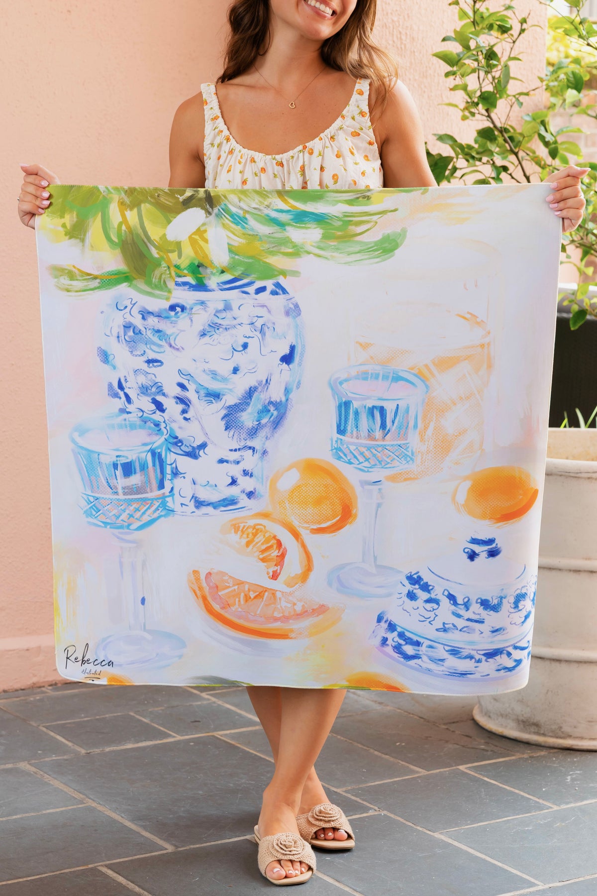 CHINOISERIE & CITRUS-MAHJONG MAT
