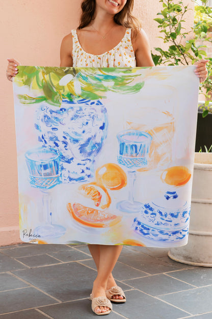 CHINOISERIE & CITRUS-MAHJONG MAT