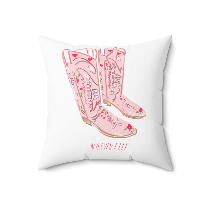 PINK COWBOY BOOTS NASHVILLE - Pillow