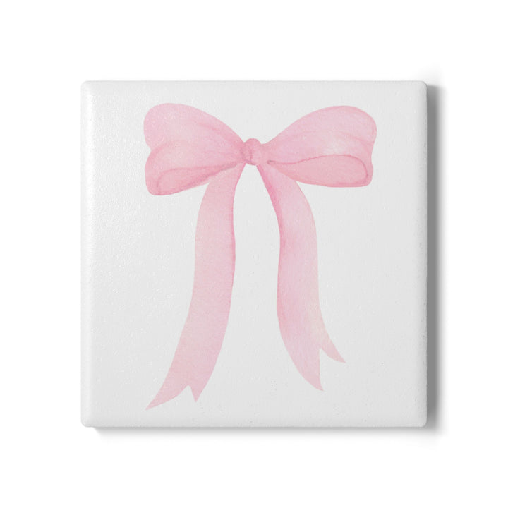 PINK BOW - Ceramic Coaster