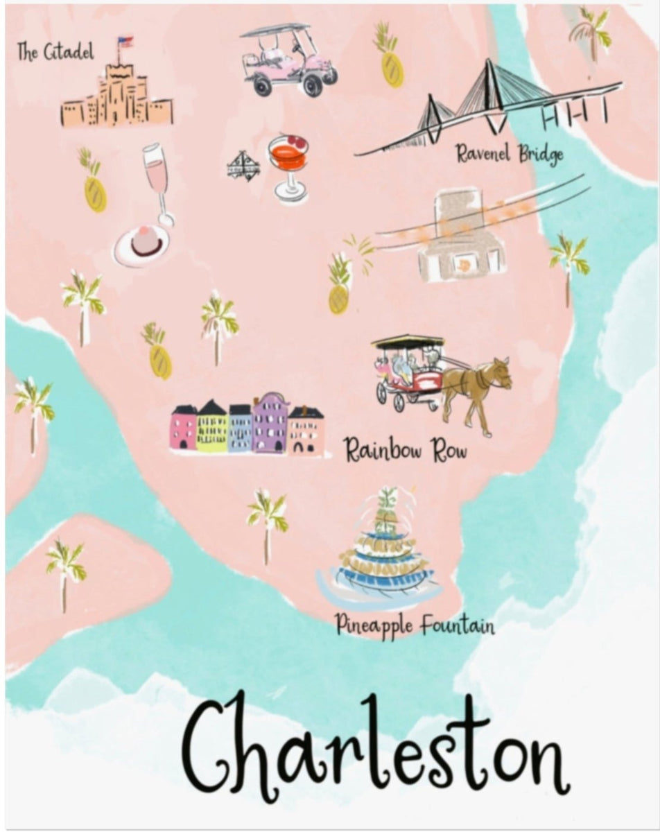 MAP OF CHARLESTON - Art Print – Rebecca Illustrated