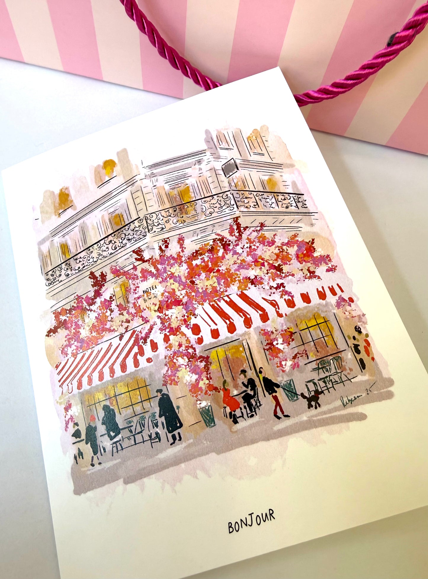BONJOUR! CAFE-NOTECARD